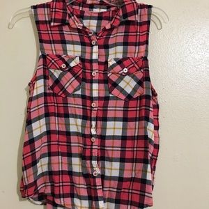 Pink flannel shirt